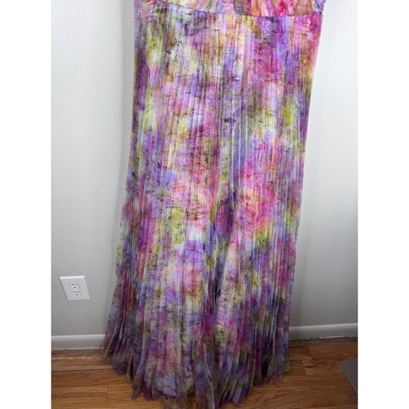 Theia Purple Wisteria Gown Organza Strapless A-line Maxi Dress Size 4 NWT - Picture 4 of 10